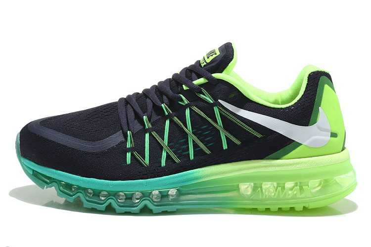 Nike Air Max 2015 vendre nouveau vert noir boutique en ligne